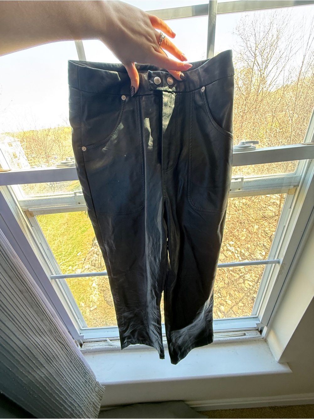 Blank NYC Black Faux Leather Pants